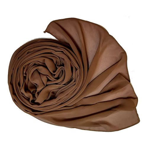 [CLBW-600003] Stylish 175 x 75 cm Chiffon Scarf Hijab - Premium Quality and Versatile - Chocolate