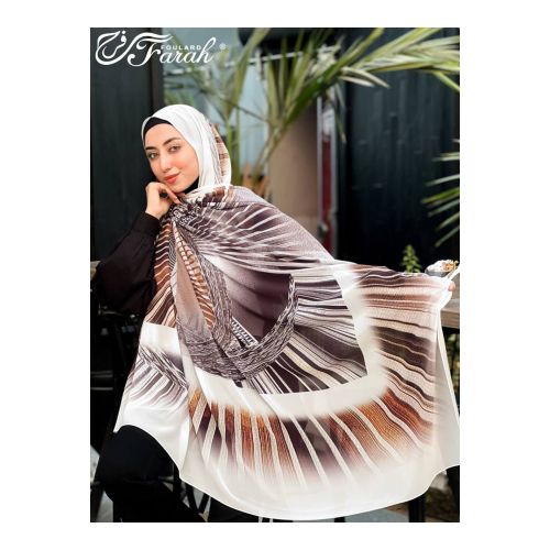 [CLBW-600348] Elegant Malaysian Soft Khimar Scarf - 150 cm Printed Square Hijab - Style-8