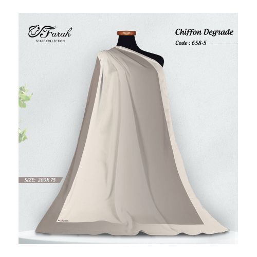 [CLBW-600571] Elegant Chiffon Hijab Scarf - Stunning Gradient Print - 200cm Length Style-4